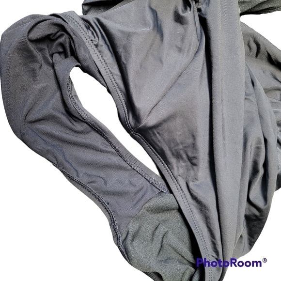 Mynah Black Backless High Halter Keyhole Neckline Full Body Swimsuit 24W NWT - Picture 5 of 7